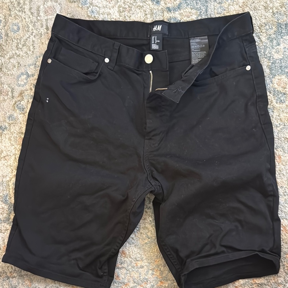 H&M Black Flat Front Shorts